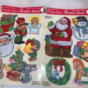 Vintage Eureka The Paper Magic Group Inc Christmas Window Clings Made In USA